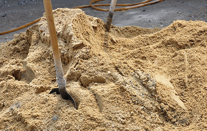 washed concrete sand